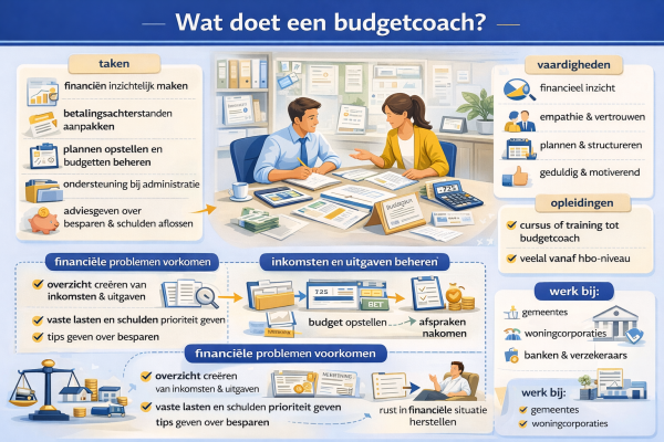 Alles over het beroep budgetcoach Wat doet een budgetcoach
